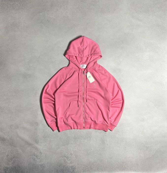 Зіп-Худі Ami Paris Ami De Coeur Zip Hoodie Pink Heart