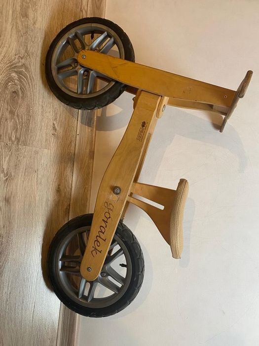 Dzieci drewniany rowerek Góralek biegowy ze stojakiem Rower