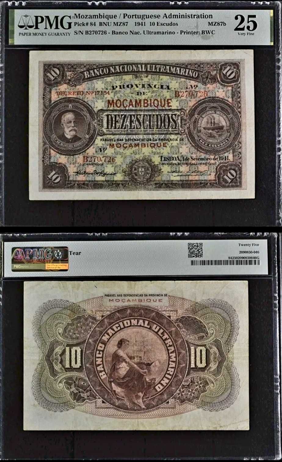 Nota PMG 10 Esc Moçambique 1941