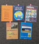 A921. "Atlasy różne" 5 sztuk