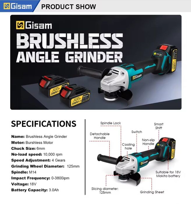 Rebarbadora Gisam 125 18v