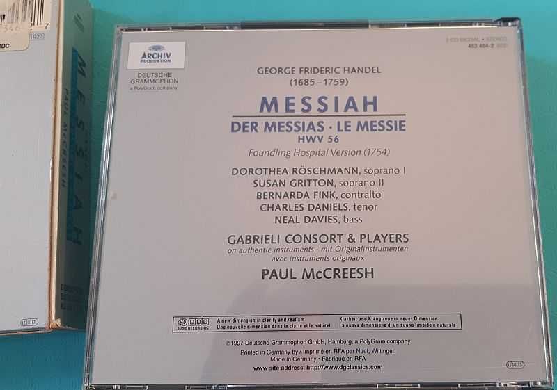 CD Handel Messiah Paul Macreesh wyd. Archiv DG