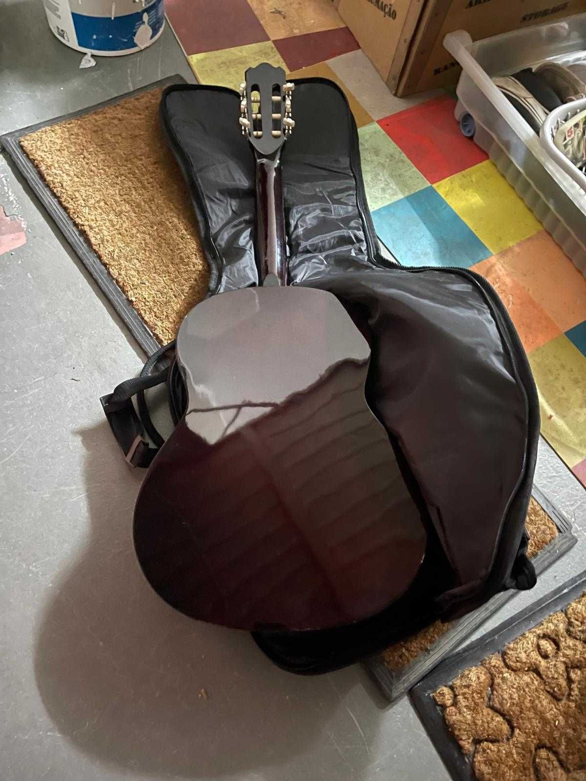 Viola acústica para canhoto esquerdo com bolsa de transporte
