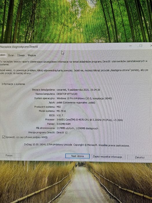 Komputer PC stacjonarny msi