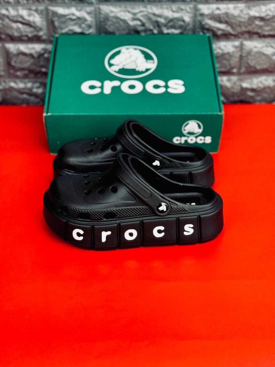 Шльопки жіночі крокси сабо crocs\ женские кроксы на высокой подошве