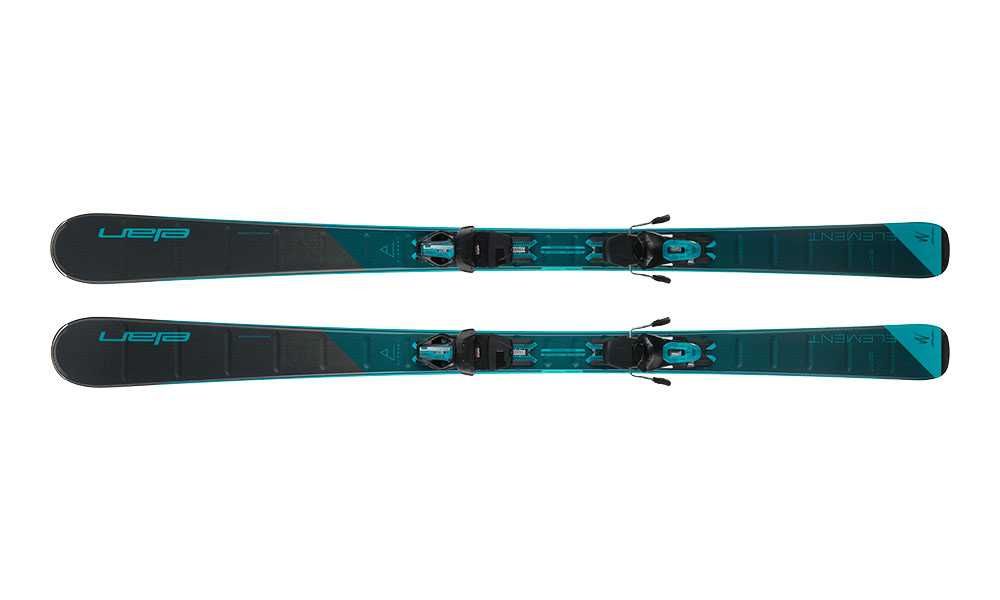 Narty zjazdowe ELAN ELEMENT BLACK W + ELW 9 LS damskie nowe, wyprzedaż