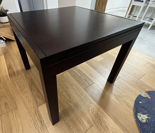 Stół drewniany rozkładany 90x90/180 wenge