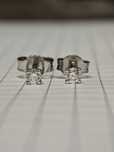 Золоті сережки з діамантами 0.2 ct, 750 проба.
