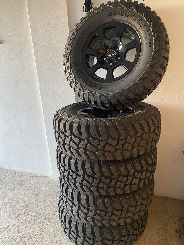 5x jantes 16 5x120 + pneus 265 75 R16 Fortune MT - Discovery 2 TD5