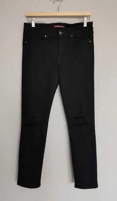 Czarne jeansy z przetarciami Comptoir des Cotonnies