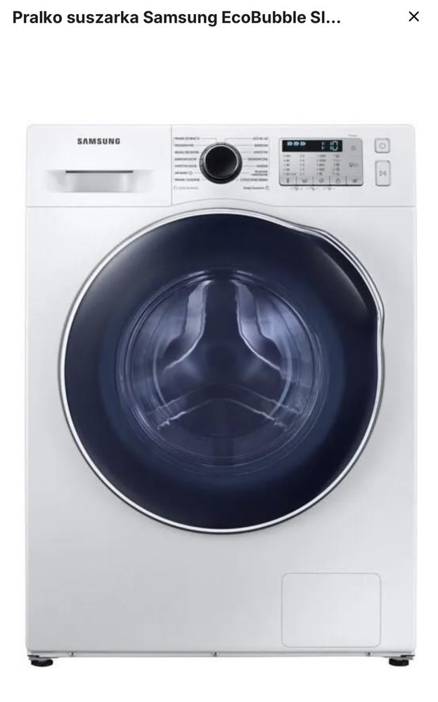 Pralko-suszarka Slim SAMSUNG WD8NK52E3AW EcoBubble AirWash