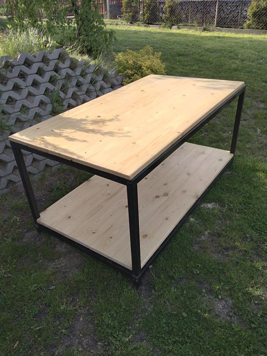 Stół warsztatowy drewno stal