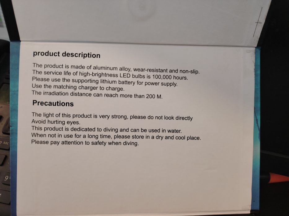 X-BOLOG BL75121-P90 – Lanterna Submarina de Alta Luminosidade para Ave