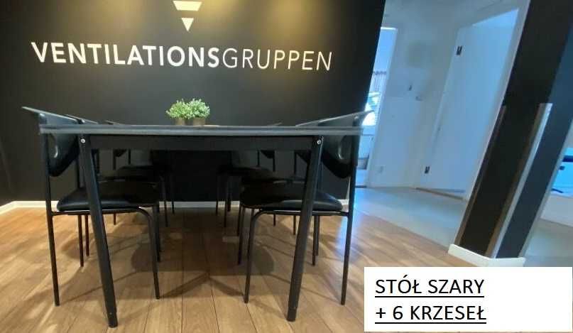 Stół 240x120cm do biura / jadalni / konferencyjny + 6 krzeseł zestaw
