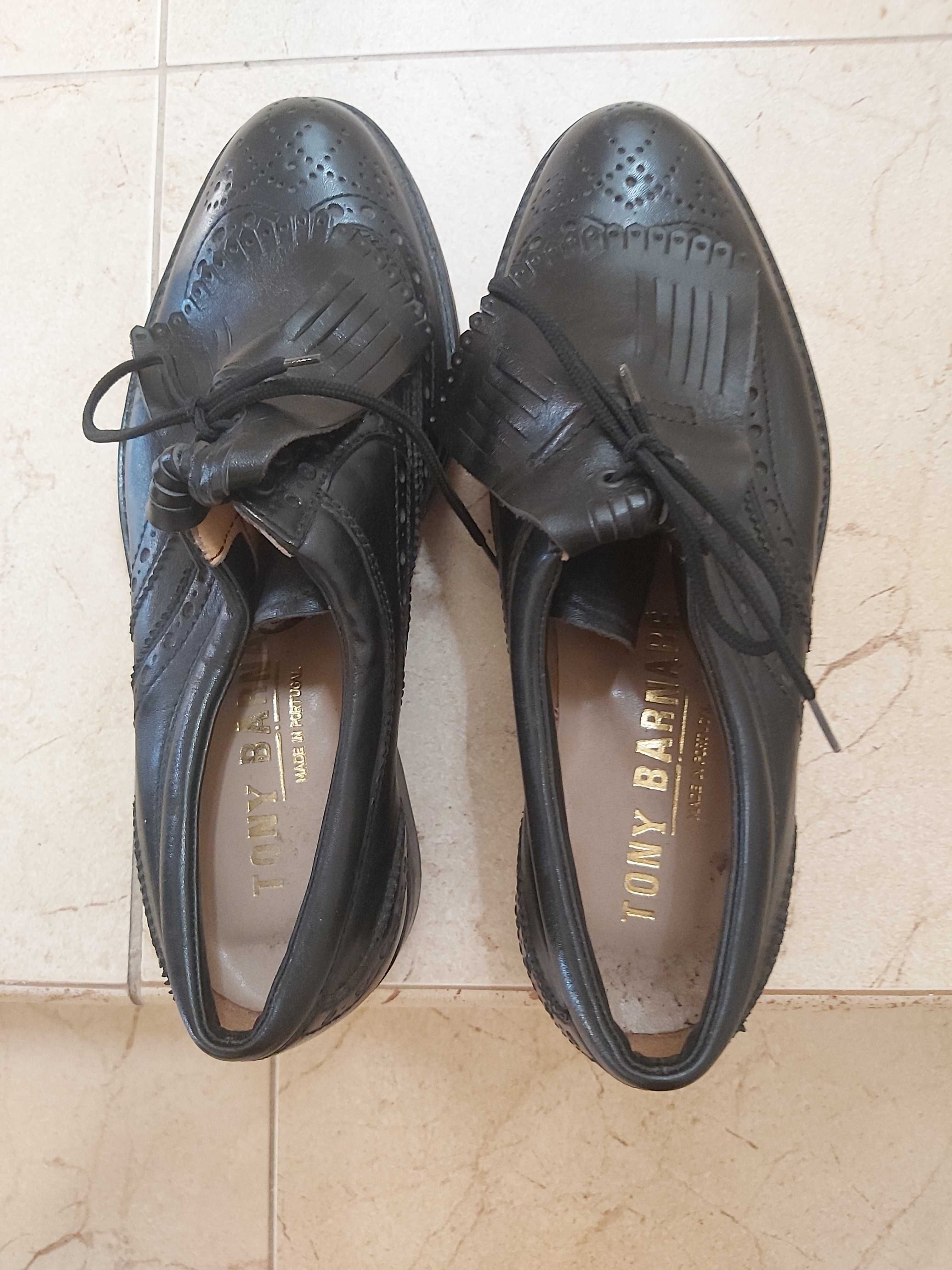 Sapatos Golfe Homem Pretos em pele n.7 Tony Barnabé- Made in Portugal