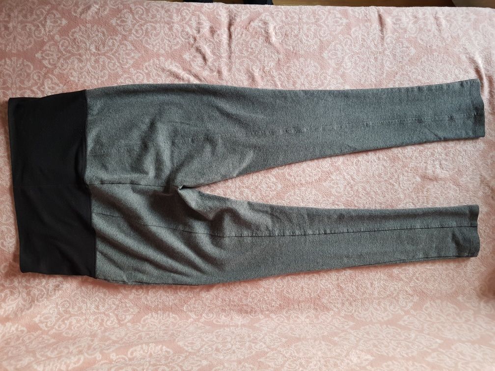Esmara S 168 cm ciążowe spodnie  getry  szare