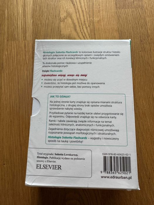 Sobotta Flashcards Histologia FISZKI z HISTOLOGII NOWE =OKAZJA=
