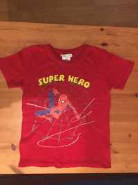 Koszulka chłopięca, t-shirt czerwony Spiderman, super hero,rozmiar 134