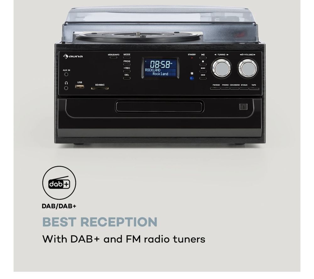 Wieża radio stereo nowa FM DAB CD Bluetooth USB  kaseta Oakland DAB