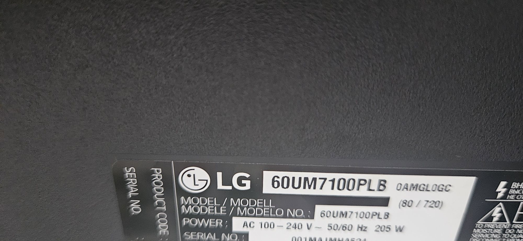 Sprzedam telewizor LG 60um7100plb