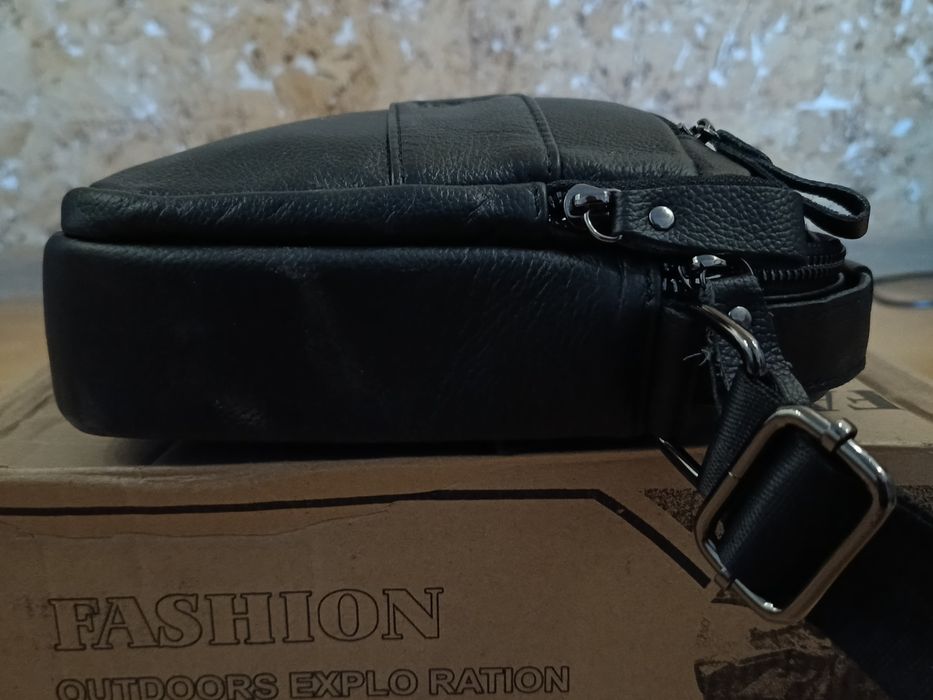 Сумка нового дизайну для чоловіків LAOSHIZI LUOSEN з натуральної шкір