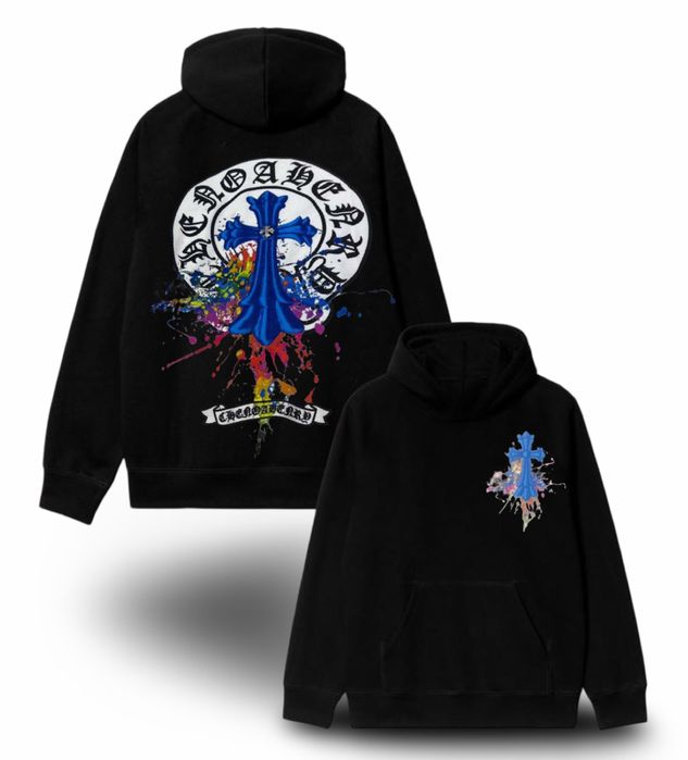 Худи Chrome Hearts Logo унисекс Хром Хартс с крестами лонгслив кофта