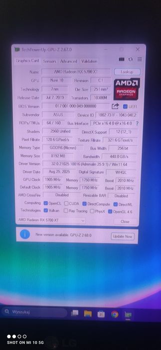 Asus dual Evo OC RX 5700 xt