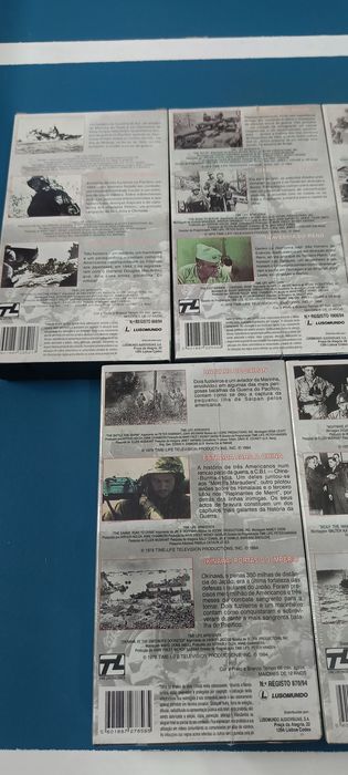 Coleção sobre a primeira guerra mundial VHS.