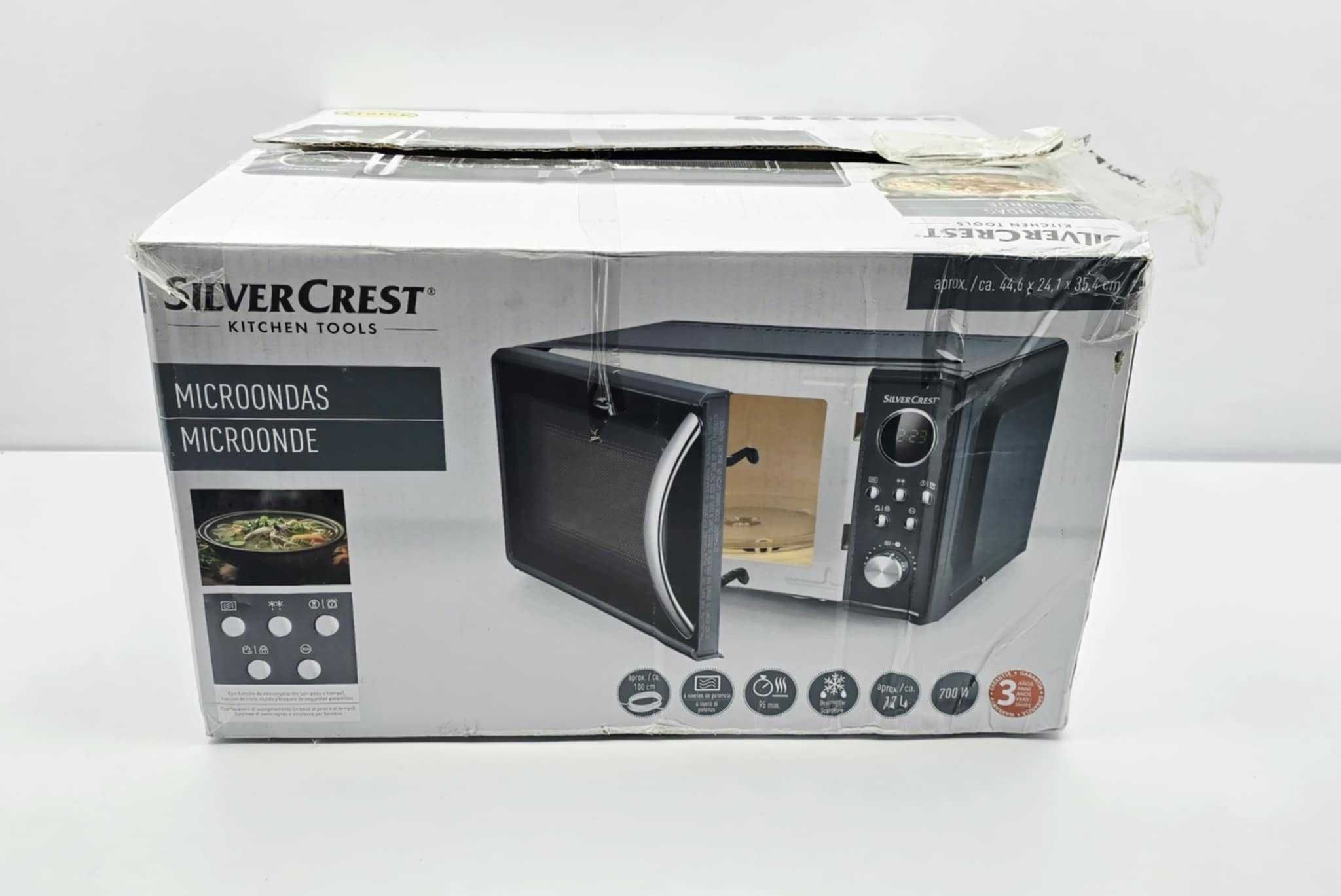 Kuchenka mikrofalowa Silvercrest Retro Szara