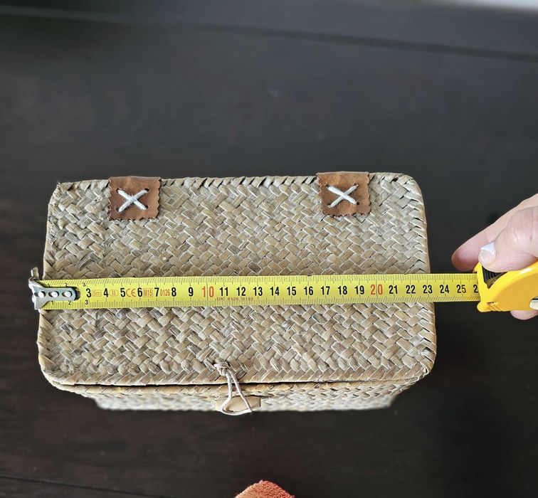 Caixa arrumação com fecho em vime