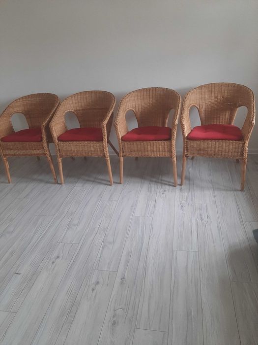 Fotele ratanowe 4 sztuki
