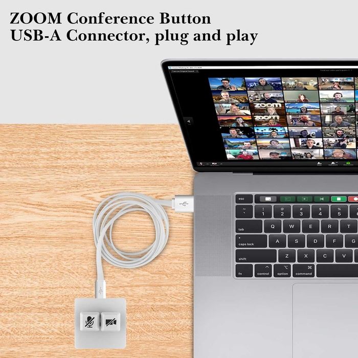Linkidea USB Zoom Meeting Przycisk wyciszania Rozpocznij/zatrzymaj