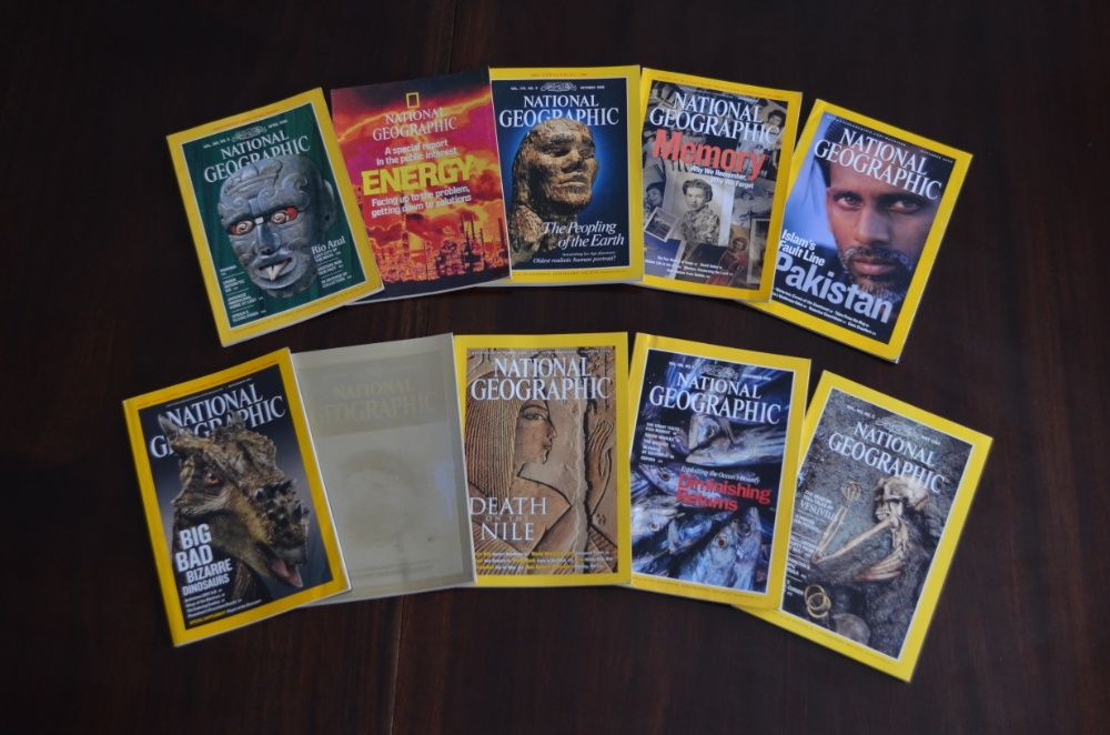 Coleção de revistas americanas National Geographic 1979 a 2009