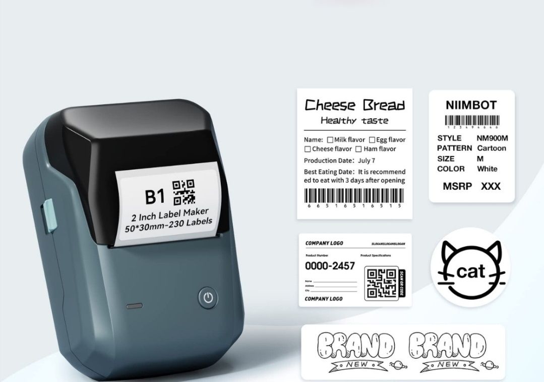 NIIMBOT B1 Drukarka Termiczna NAKLEJKI Bluetooth