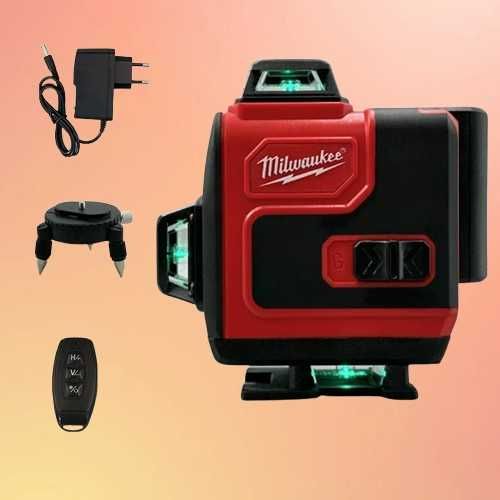 Лазерный уровень Milwaukee 4D - Оригинальный точный измеритель (16 li)