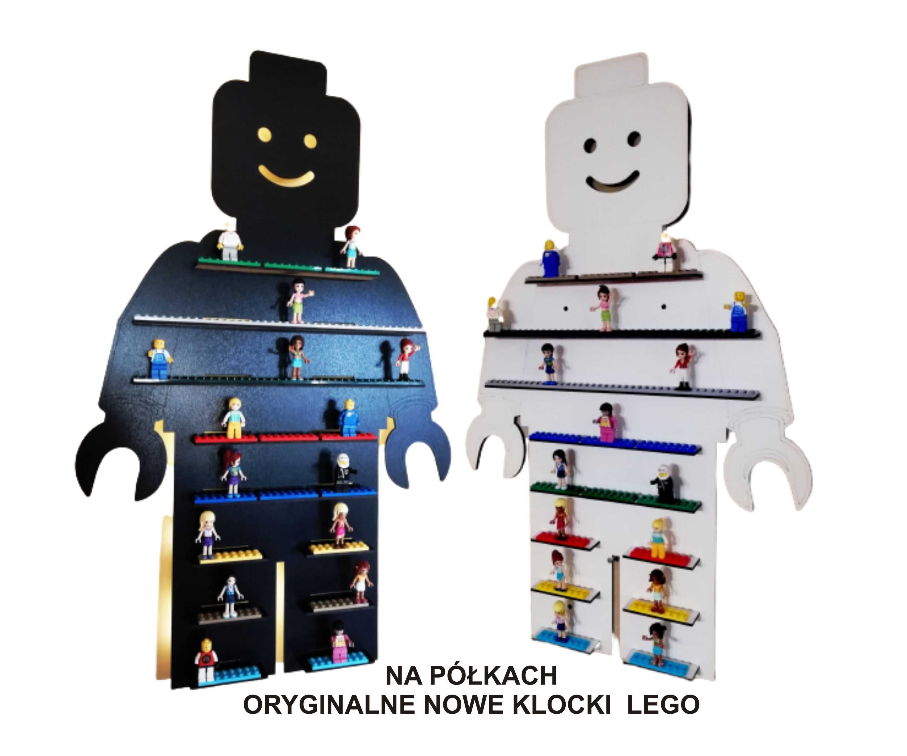 regał podświetlany na figurki LEGO lampka 68 cm klocki lego