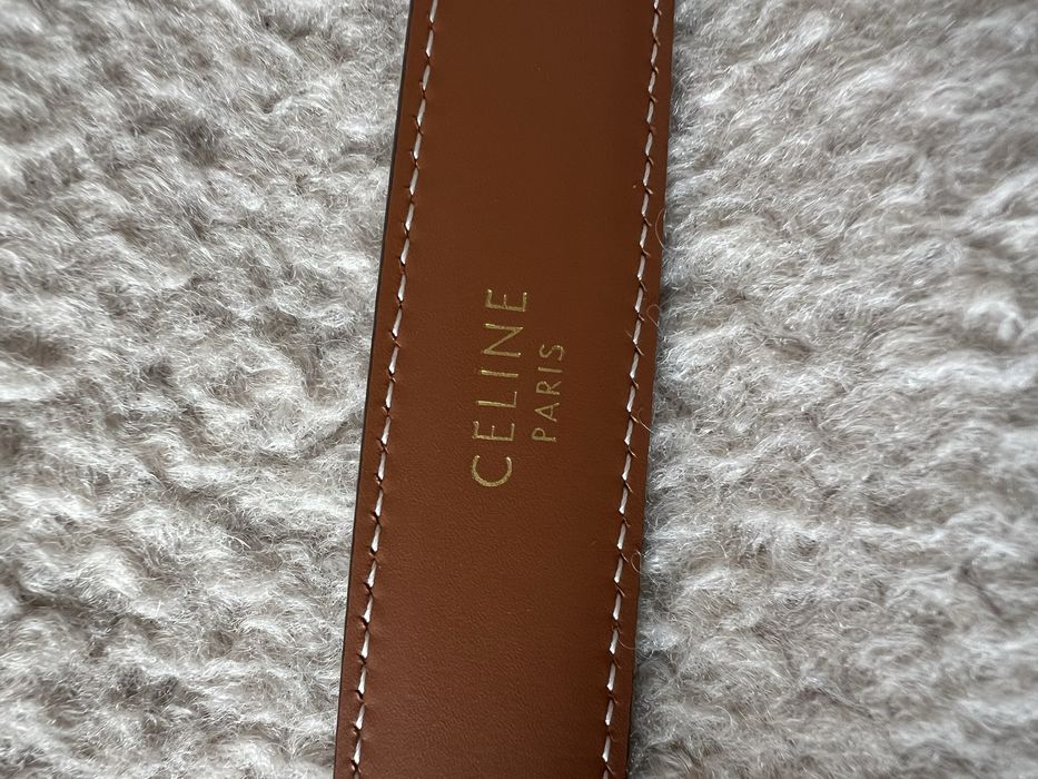 Brązowy pasek Celine. Rozmiar 80.