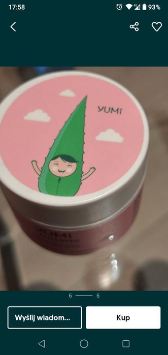 Yumi krem sorbet do twarzy intensywnie nawilżający malina i granat
