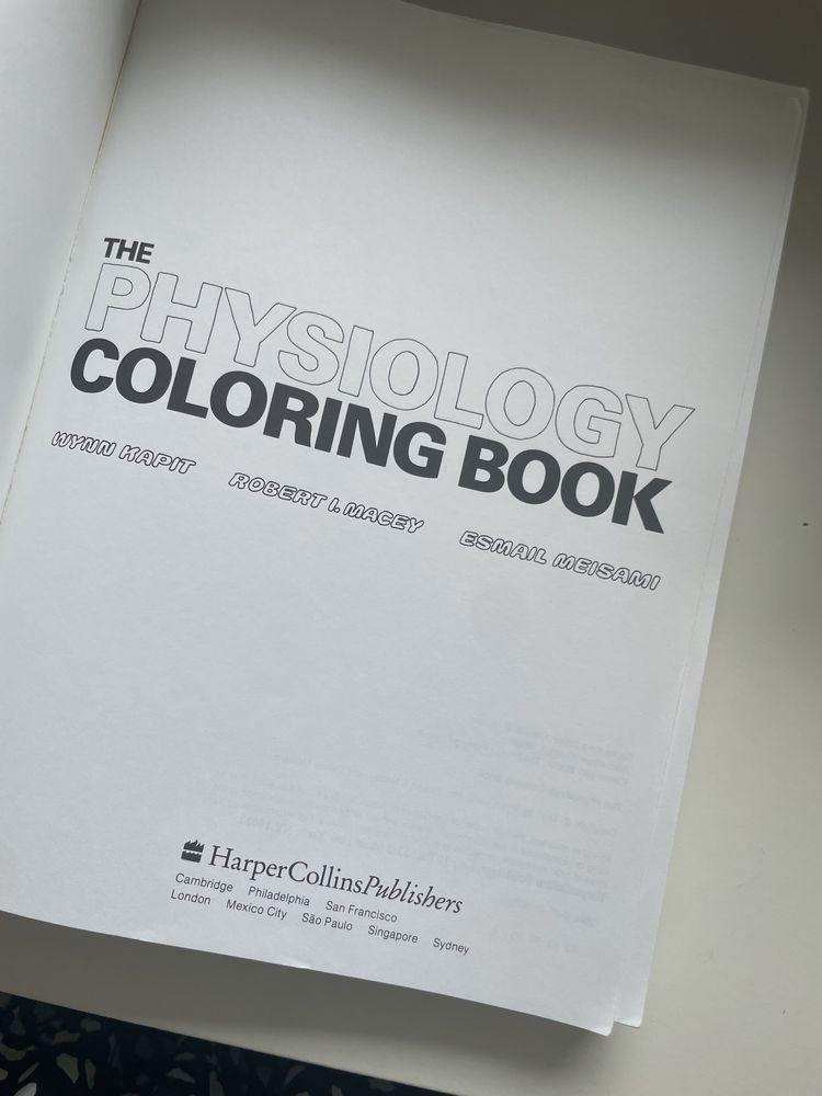 Physiology coloring book, książka do kolorowania po angielsku