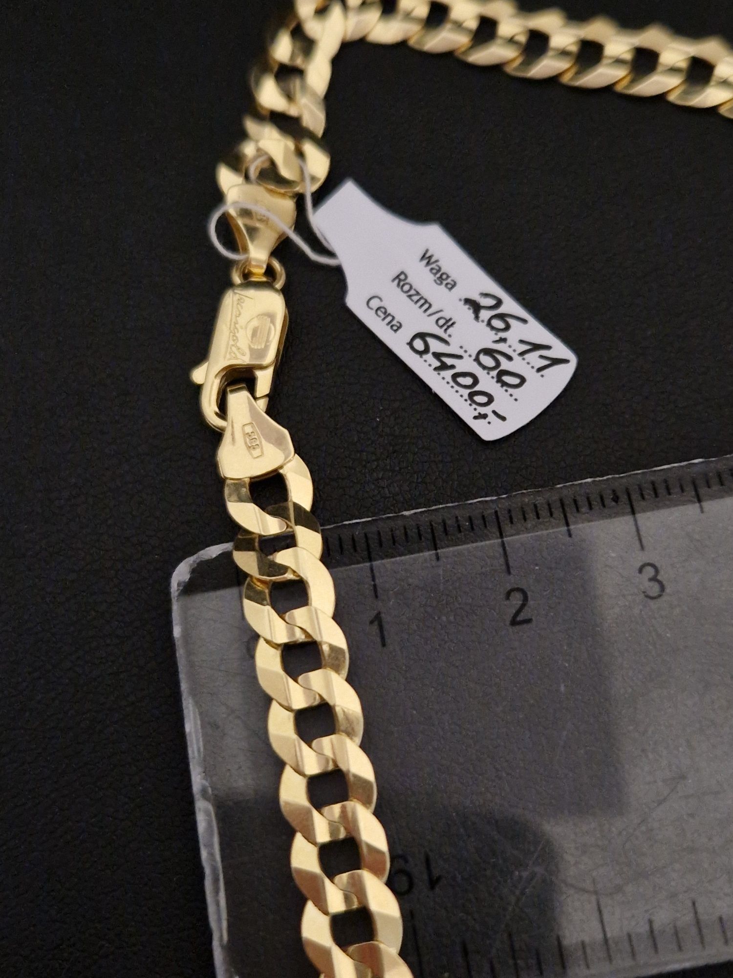 Solidny złoty łańcuszek PANCERKA pr.585 14k
