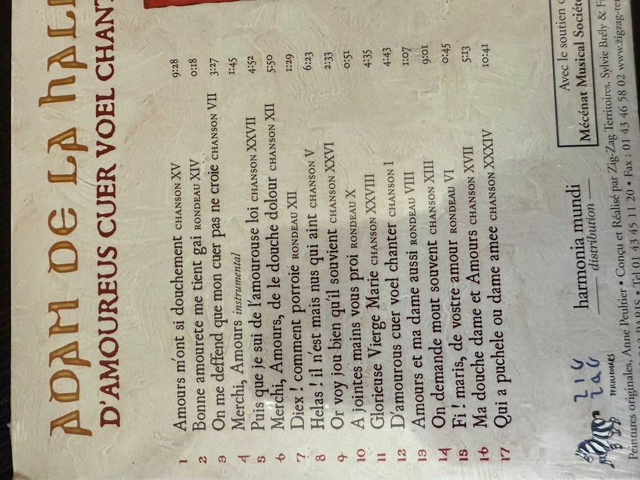 Adam De La Halle – D'Amoureus Cuer Voel Chanter – A. Delafosse-Quentin