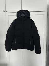 Czarna ciepła pikowana ocieplana zimowa kurtka męska Zara L