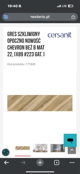 Gres chevron b beż mat opoczno