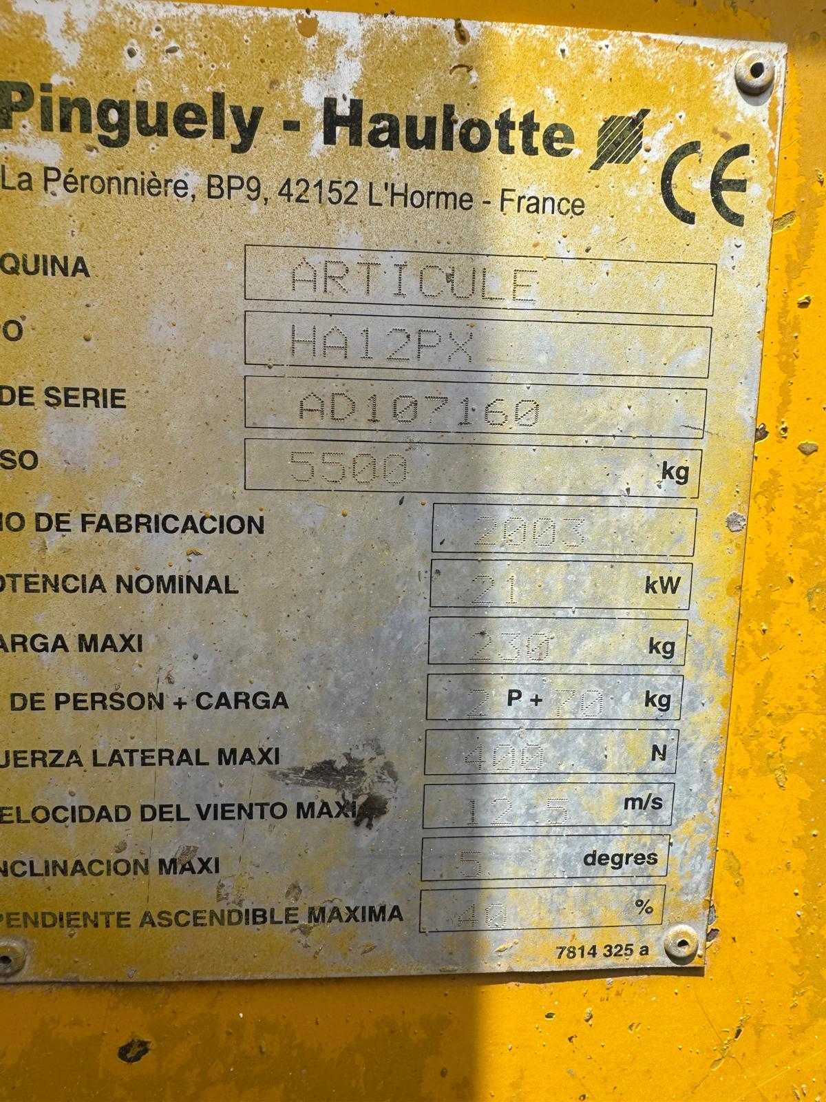 Plataforma Elevatória Articulada Diesel 12 mts HA12PX
