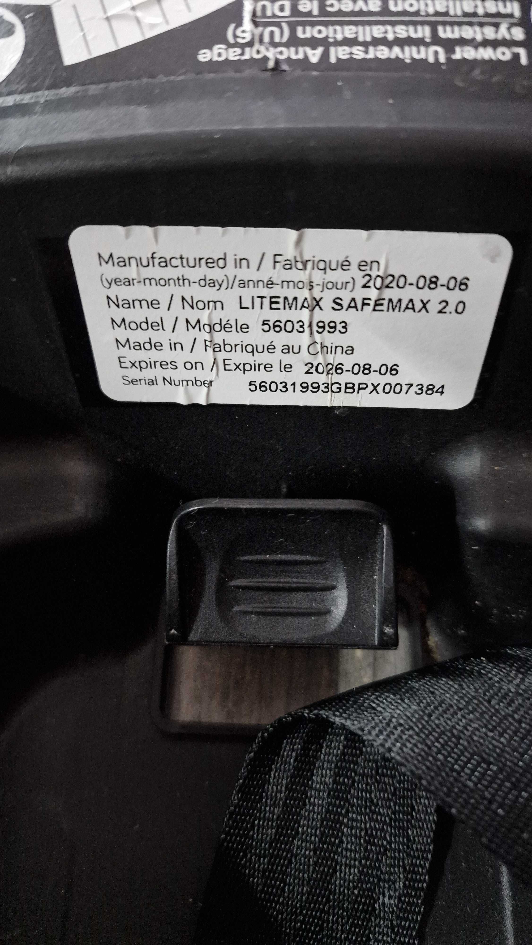 Fotelik samochodowy  Evenflo Litemax safemax 2.0 do 15kg stan idealny