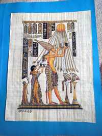 Oryginalny papirus z certyfikatem , ręcznie malowany