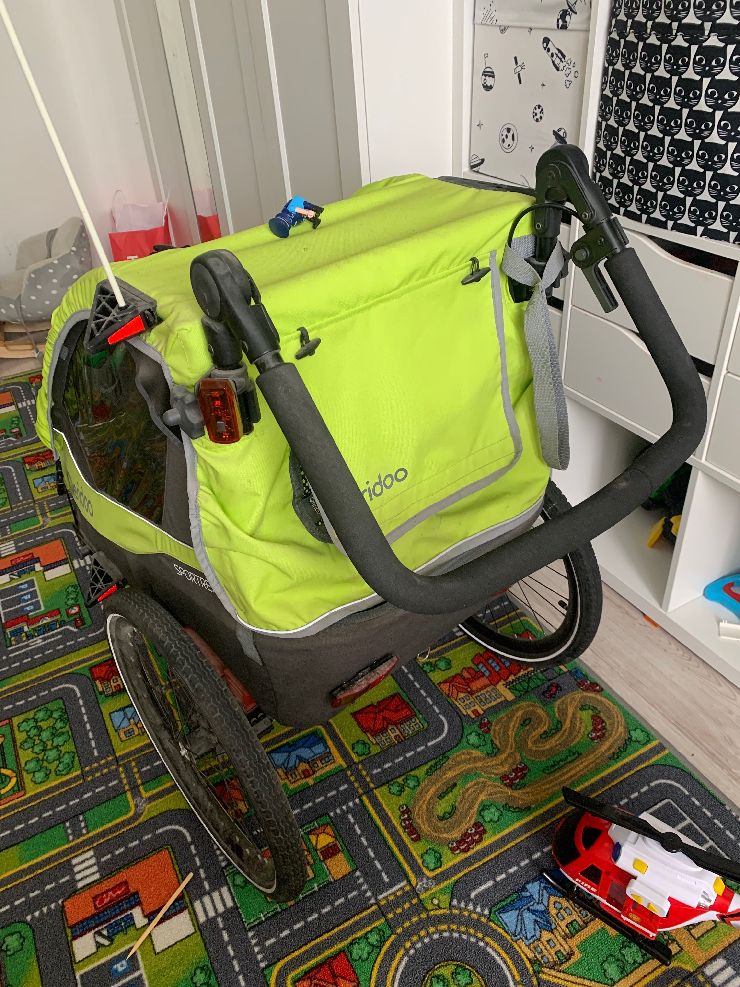 Przyczepka rowerowa Qeridoo Sportrex new lime green