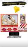 Gold Diamond Lipstick Batom 3 em 1
