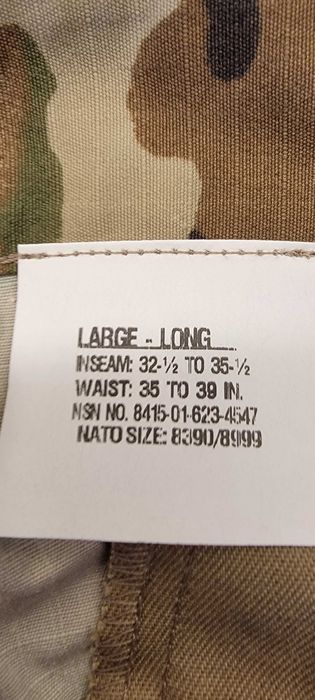 Брюки US Army OCP Multicam Scorpion W2