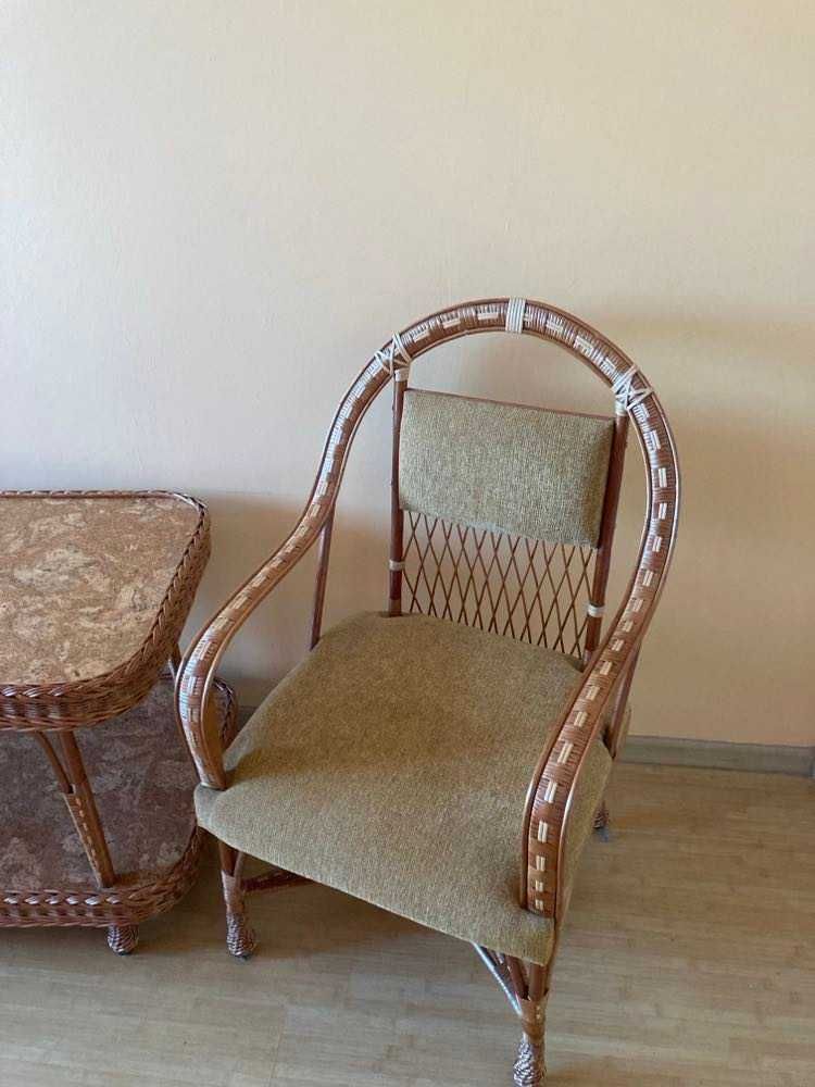komplet mebli z wikliny
